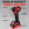 DEKOPRO akumuliatorinis gręžtuvas ir smūginis suktuvas 20 V, 400 W, 2 x 2,0 Ah baterijos, DKMLTK0008