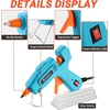 DEKOPRO karštų klijų pistoletas 50 W su 85 klijų lazdelėmis 7 mm x 120 mm, mėlynas, DKPHGG0015