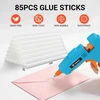 DEKOPRO karštų klijų pistoletas 50 W su 85 klijų lazdelėmis 7 mm x 120 mm, mėlynas, DKPHGG0015