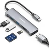 DIGIERA USB-C šakotuvas 5 viename su HDMI 1080p, USB 3.0 5 Gbps ir SD/Micro SD