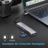 DIGIERA USB-C šakotuvas 5 viename su HDMI 1080p, USB 3.0 5 Gbps ir SD/Micro SD