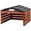 dobar medinis garažas vejapjovės robotui, rudas/juodas, 78,5 × 74 × 52,5 cm, 56193E