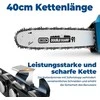 Dong Cheng akumuliatorinis grandininis pjūklas 40 V, 38 cm juostos ilgis, bešepetėlinis variklis DCCS40161