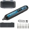 DongCheng akumuliatorinis mini suktuvas 4 V, 2000 mAh, 5 Nm su LED ir bitų rinkiniu