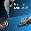 DongCheng akumuliatorinis mini suktuvas 4 V, 2000 mAh, 5 Nm su LED ir bitų rinkiniu