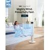 DREO bokštinis ventiliatorius, 42 W, 28 dB, 90° osciliacija, valdymas programėle, DR-HTF017S Baltas