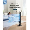 Dreo koloninis ventiliatorius, tylus 28 dB, 4 režimai, Wi-Fi valdymas, Alexa, DR-HTF017S Juodas