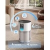 DREO oro valytuvas iki 109 m² su HEPA 3-in-1 filtru, Wi-Fi ir PM2.5 jutikliu DR-HAP009S Baltas