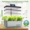 DRYADES hidroponinė žolelių auginimo sistema su LED 24 W, 12 kapsulių, 5 l, sidabrinė, Z254