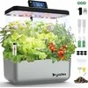 DRYADES hidroponinė žolelių auginimo sistema su LED 24 W, 12 kapsulių, 5 l, sidabrinė, Z254