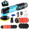 DURATECH akumuliatorinė mini poliravimo mašinėlė 12 V, 600–3000 aps./min, 50 mm ir 80 mm diskais, DT105149