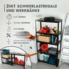 EASYmaxx metalinė sunkioji lentyna, 180 x 90 x 40 cm, 5 reguliuojamos MDF lentynos, 875 kg apkrova, modelis 15642