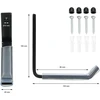 ECD Germany sieninis automobilinių padangų laikiklis, 4 vnt., iki 40 kg, IP-213