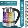ecosa elektrinis stiklinis virdulys 1,7 l, 2200 W su temperatūros reguliavimu EO-600