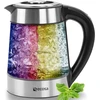 ecosa elektrinis stiklinis virdulys 1,7 l, 2200 W su temperatūros reguliavimu EO-600