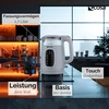 ecosa elektrinis virdulys su temperatūros reguliavimu, 1,7 l, 2200 W, EO-697