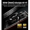 Kompiuterio kolonėlės Edifier lentyniniai garsiakalbiai S300, 80 W RMS, Bluetooth 5.4, Wi-Fi, USB-C, juodas riešutas