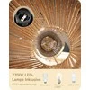 EDISHINE grindų lempa LED, tinkleliu dengtas abažūras, 165 cm aukščio, E27 lizdas, boho stilius