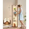 EDISHINE grindų lempa su 4 stiklinėmis lentynomis, 20 W LED, šviesos reguliavimas, ST-F31048
