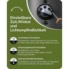 EDISHINE išorinė sieninė lempa su judesio jutikliu, E27 lizdas, IP44, aliuminis ir grūdintas stiklas, juoda, KH1845-E27+SEN
