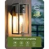 EDISHINE išorinė sieninė lempa su judesio jutikliu, E27 lizdas, IP44, aliuminis ir grūdintas stiklas, juoda, KH1845-E27+SEN