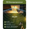 Sieninis šviestuvas EDISHINE išorinė sieninė lempa su judesio jutikliu, E27, IP44, aliuminio ir grūdinto stiklo, antracito spalvos, KH1845-E27+SEN