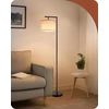 EDISHINE lankinis grindų šviestuvas su reguliuojamu lininiu gaubtu, E27, 160 cm, QY-2207F
