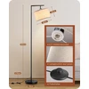 EDISHINE lankinis grindų šviestuvas su reguliuojamu lininiu gaubtu, E27, 160 cm, QY-2207F