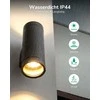 EDISHINE lauko sieniniai šviestuvai, LED, IP44, metaliniai, antracito spalvos, 2 vnt., DHOWL01E