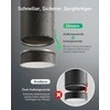 EDISHINE lauko sieniniai šviestuvai, LED, IP44, metaliniai, antracito spalvos, 2 vnt., DHOWL01E