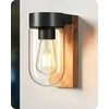 EDISHINE lauko sieninis šviestuvas IP44, E27 lizdas, aliuminis ir stiklas, 20 x 8,2 x 13,5 cm, KH 2401 DN
