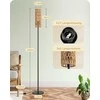EDISHINE LED pastatoma lempa su lininiu gaubtu, 9 W, boho stiliaus, E27, 165 cm, DHLFL09H