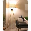 EDISHINE pastatoma LED lempa su mediniu trikoju, pritemdoma, E27 lizdu ir pulteliu, KL-DF077