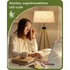 EDISHINE pastatoma LED lempa su mediniu trikoju, pritemdoma, E27 lizdu ir pulteliu, KL-DF077