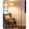 EDISHINE reguliuojama arkinė grindų lempa E27 su 9 W LED lempute ST-F31107