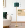 EDISHINE retro grindinis LED šviestuvas su žaliu aksominiu gaubtu, E27, 145 cm, EDISHINE-016
