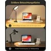 EDISHINE stalinė LED lempa, 10 W, reguliuojamas ryškumas, 300° pasukama, juoda