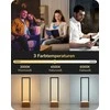 EDISHINE stalinė LED lempa, 6 W, jutiklinis valdymas, reguliuojamas apšvietimas, juoda–medžio, DHLTL02H