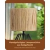 EDISHINE stalinė lempa boho stiliaus, pintas popierinis gaubtas, E14, LED 4 W, 29 cm