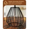 EDISHINE stalinė lempa boho stiliaus, pintas popierinis gaubtas, E14, LED 4 W, 29 cm