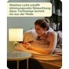 EDISHINE stalinė lempa, E14 lizdas, 4 W LED lemputė, kreminės baltos spalvos, 2700 K, metalinis pagrindas, 17 x 16 x 16 cm