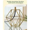 EDISHINE stalinė lempa su baltu lino audinio gaubtu ir auksine metaline baze, LED E14, 60 W, 29 cm