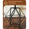 EDISHINE stalinis šviestuvas boho stiliaus, pintas popierinis gaubtas, E14, 4 W LED, juodas