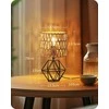 EDISHINE stalinis šviestuvas boho stiliaus, pintas popierinis gaubtas, E14, 4 W LED, juodas