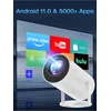 Einyoumily nešiojamasis mini projektorius 1080p su 4K palaikymu, Wi-Fi 6, Bluetooth 5.2 HY300 PRO+
