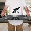 Elektrinė krosnelė Duronic dviguba elektrinė kaitlentė 2500 W, 20 ir 15 cm ketaus plokštės, reguliuojamas termostatas, HP2BK