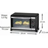 Elektrinė krosnelė Rommelsbacher elektrinė mini orkaitė 10 l, 950 W, 80–230 °C BG 950