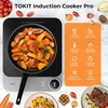 Elektrinė krosnelė TOKIT nešiojama indukcinė viryklė, 2100 W, 99 temperatūros lygiai, juoda, TCL02M-3A