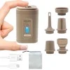 Elitecran elektrinė oro pompa su 5 antgaliais, LED apšvietimo funkcija, 1200 mAh akumuliatorius, nešiojama, 30 W