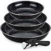 EliteHoff keptuvių rinkinys su nuimama rankena, indukcinės, marmuro danga, 20/24/28 cm, E-7919